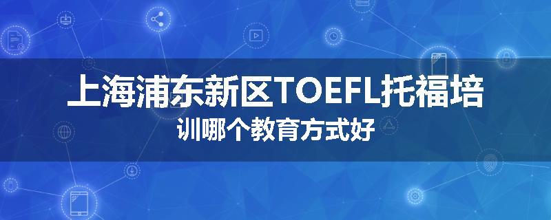 上海浦东新区TOEFL托福培训哪个教育方式好