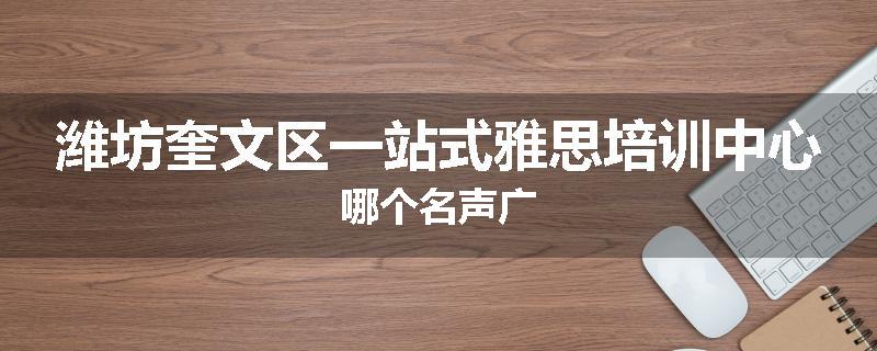 潍坊奎文区一站式雅思培训中心哪个名声广