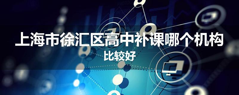 上海市徐汇区高中补课哪个机构比较好