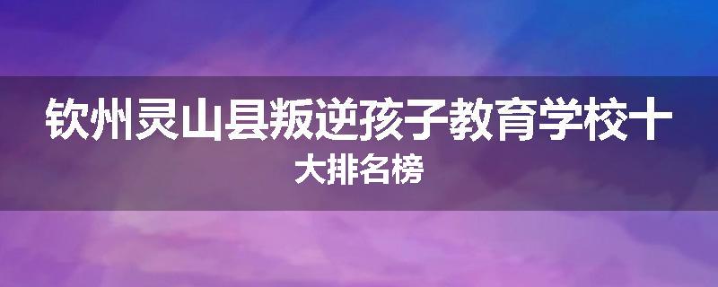 钦州灵山县叛逆孩子教育学校十大排名榜