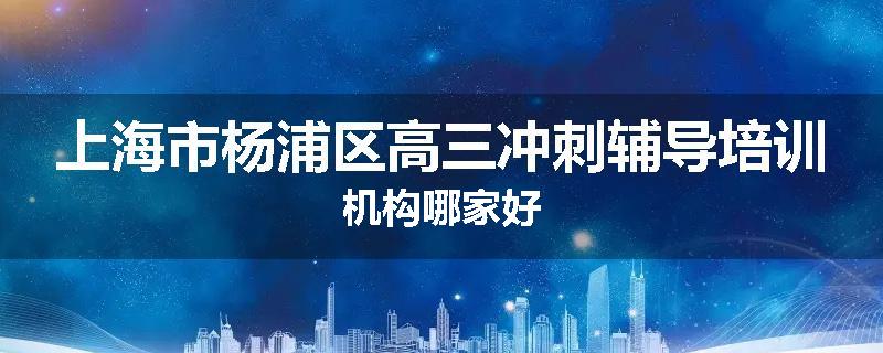 上海市杨浦区高三冲刺辅导培训机构哪家好