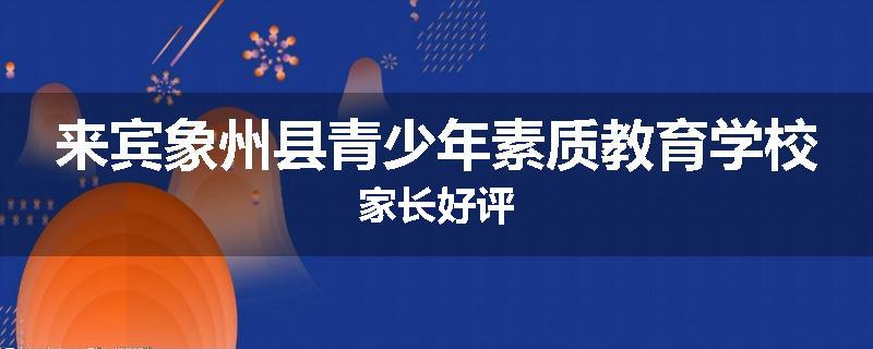 来宾象州县青少年素质教育学校家长好评