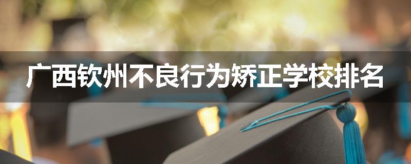 广西钦州不良行为矫正学校排名