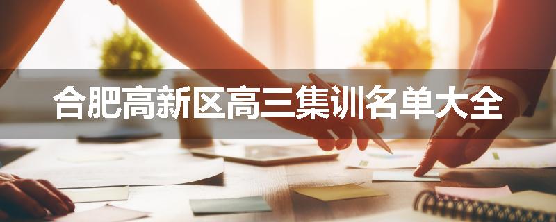 合肥高新区高三集训名单大全