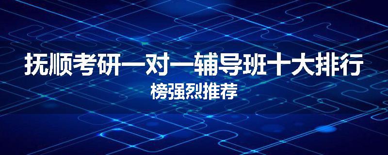 抚顺考研一对一辅导班十大排行榜强烈推荐