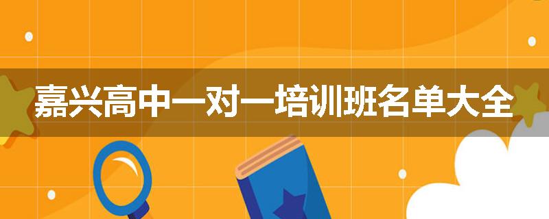 嘉兴高中一对一培训班名单大全