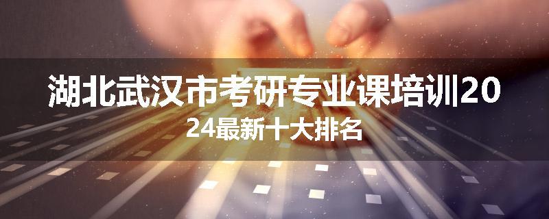 湖北武汉市考研专业课培训2024最新十大排名