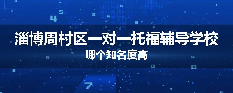 淄博周村区一对一托福辅导学校哪个知名度高