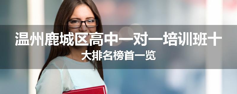 温州鹿城区高中一对一培训班十大排名榜首一览