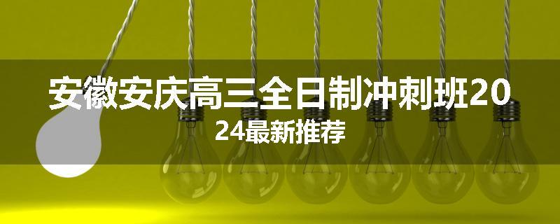 安徽安庆高三全日制冲刺班2024最新推荐