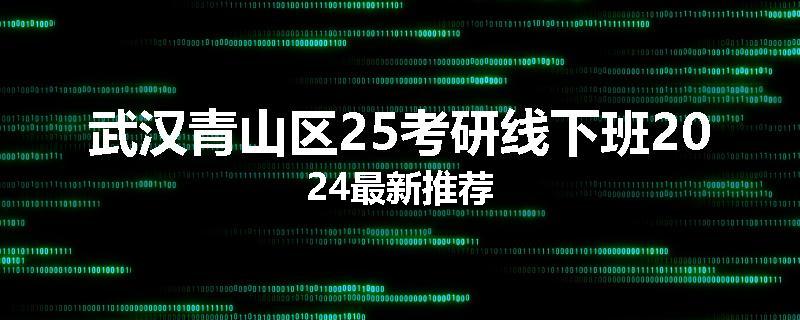 武汉青山区25考研线下班2024最新推荐