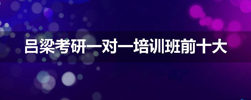 吕梁考研一对一培训班前十大