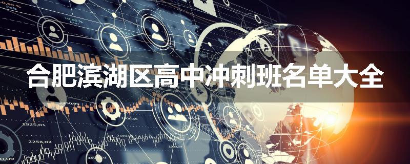 合肥滨湖区高中冲刺班名单大全
