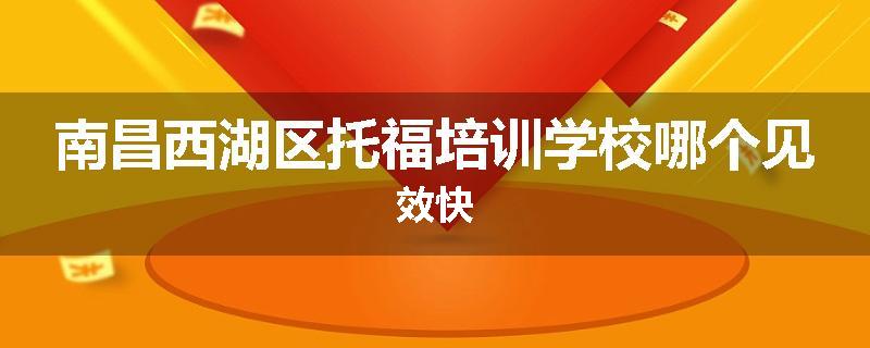 南昌西湖区托福培训学校哪个见效快
