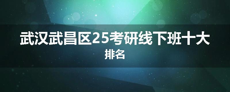 武汉武昌区25考研线下班十大排名