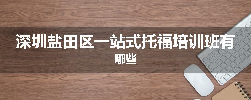 深圳盐田区一站式托福培训班有哪些