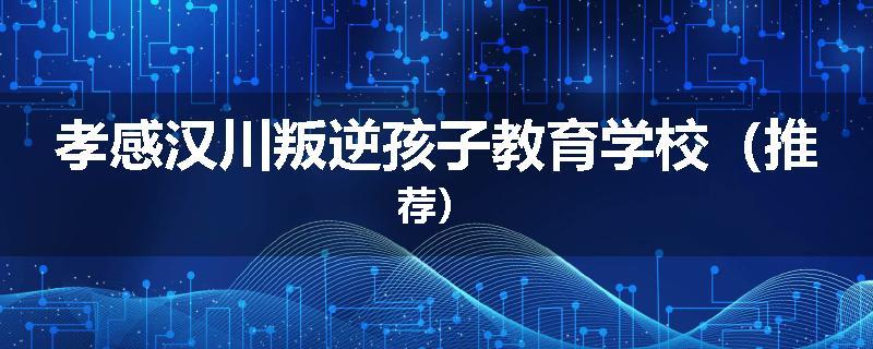 孝感汉川叛逆孩子教育学校（推荐）