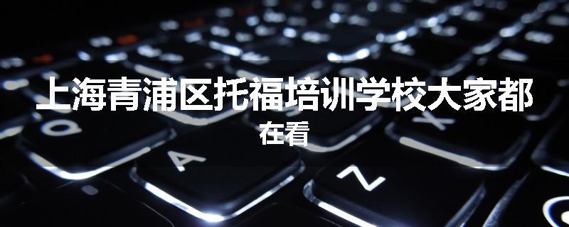 上海青浦区托福培训学校大家都在看