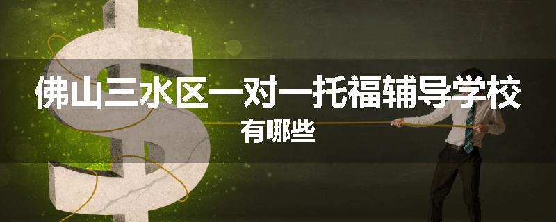 佛山三水区一对一托福辅导学校有哪些
