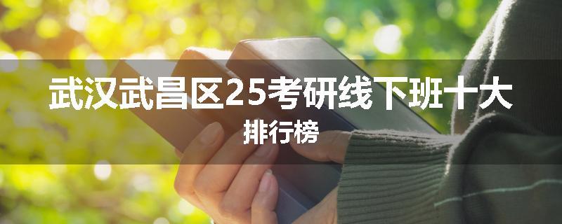 武汉武昌区25考研线下班十大排行榜