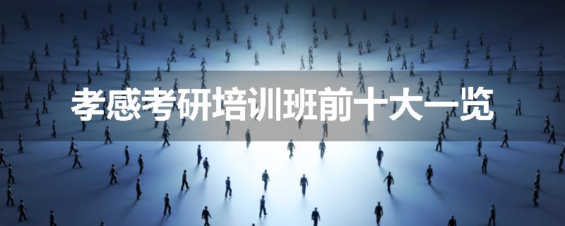 孝感考研培训班前十大一览