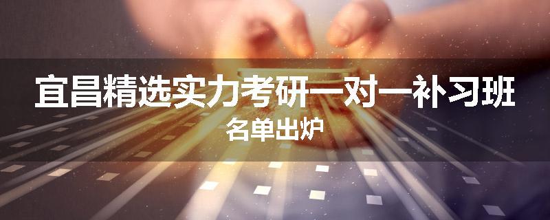 宜昌精选实力考研一对一补习班名单出炉