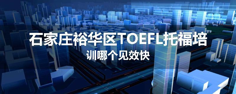 石家庄裕华区TOEFL托福培训哪个见效快