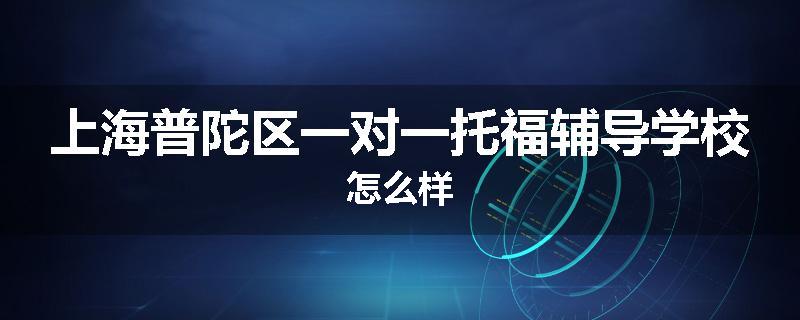 上海普陀区一对一托福辅导学校怎么样