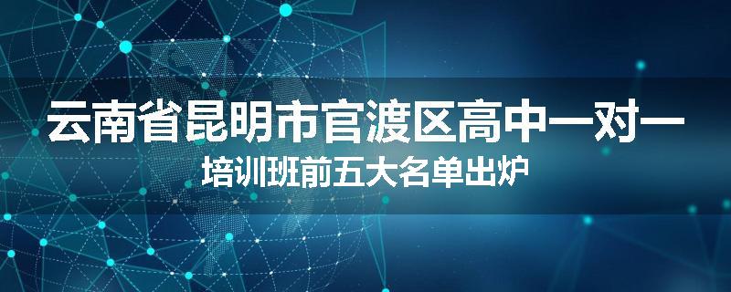 云南省昆明市官渡区高中一对一培训班前五大名单出炉
