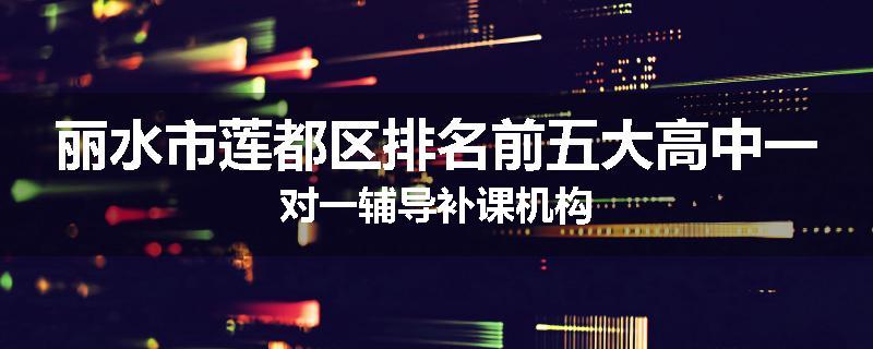 丽水市莲都区排名前五大高中一对一辅导补课机构