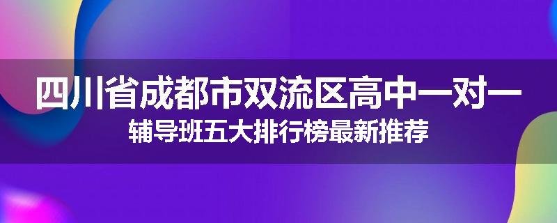 四川省成都市双流区高中一对一辅导班五大排行榜最新推荐