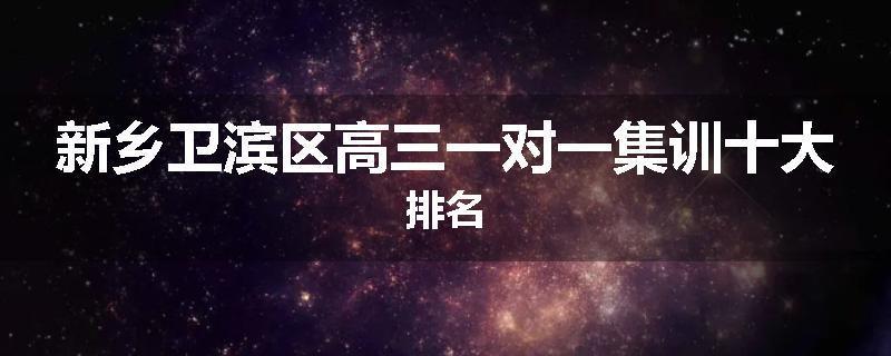 新乡卫滨区高三一对一集训十大排名