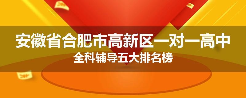安徽省合肥市高新区一对一高中全科辅导五大排名榜