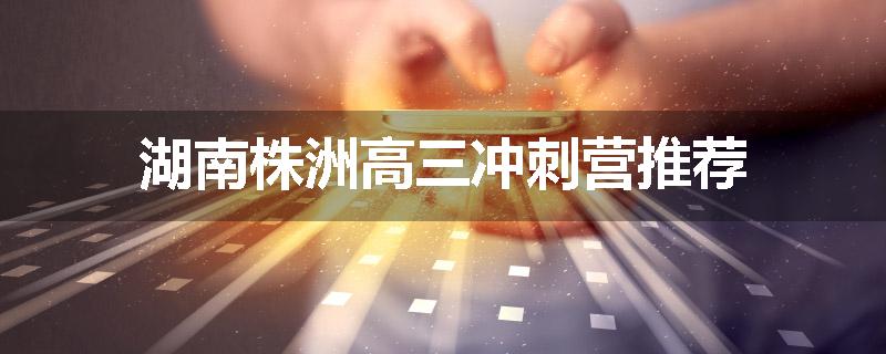 湖南株洲高三冲刺营推荐