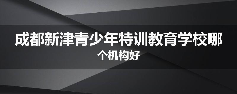 成都新津青少年特训教育学校哪个机构好