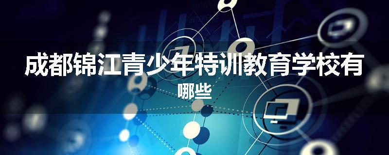 成都锦江青少年特训教育学校有哪些