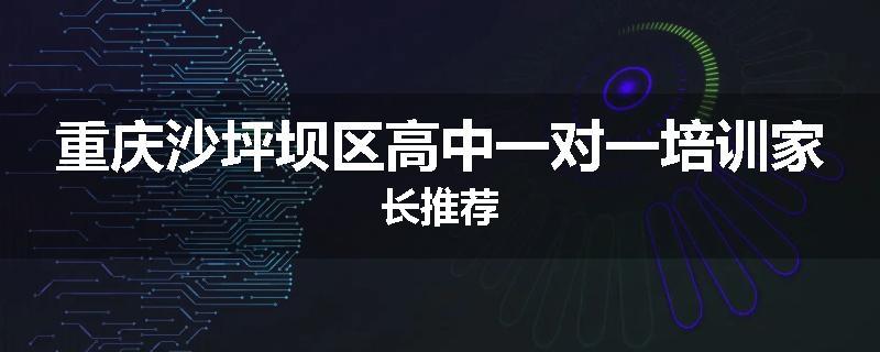重庆沙坪坝区高中一对一培训家长推荐