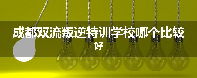 成都双流叛逆特训学校哪个比较好