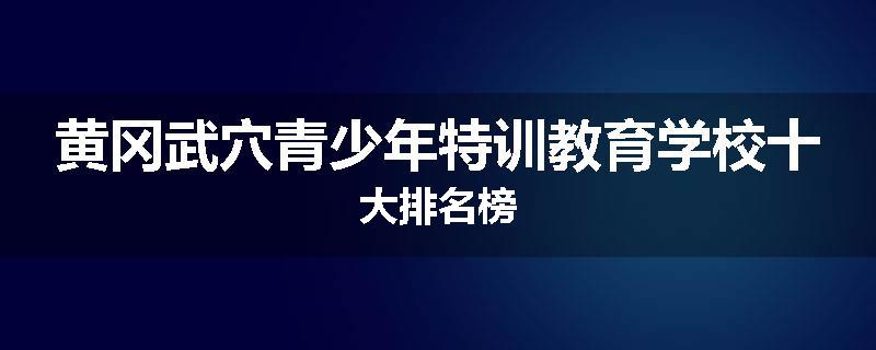 黄冈武穴青少年特训教育学校十大排名榜