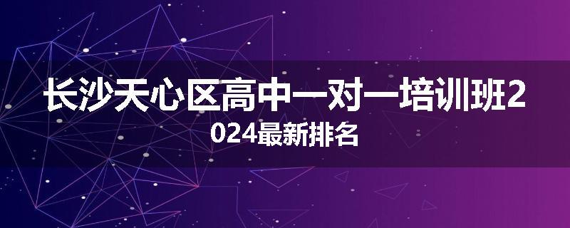长沙天心区高中一对一培训班2024最新排名
