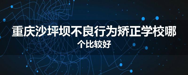 重庆沙坪坝不良行为矫正学校哪个比较好