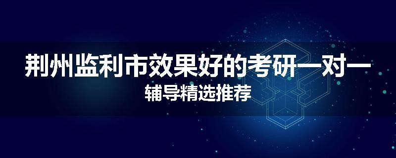 荆州监利市效果好的考研一对一辅导精选推荐