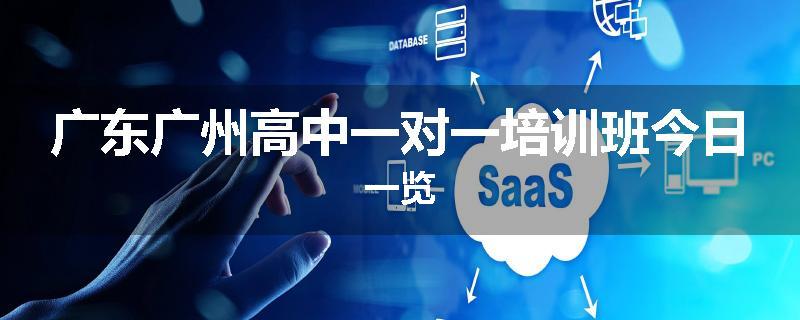 广东广州高中一对一培训班今日一览