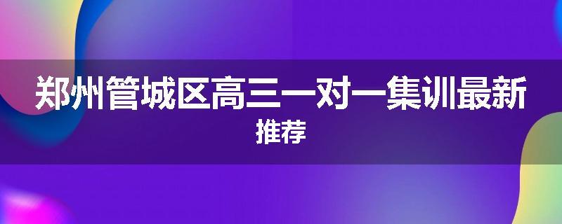郑州管城区高三一对一集训最新推荐