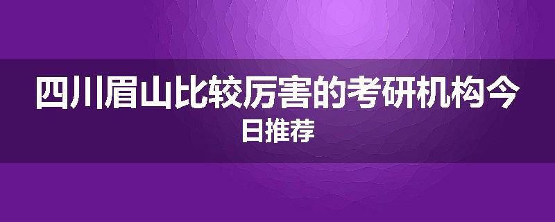 四川眉山比较厉害的考研机构今日推荐
