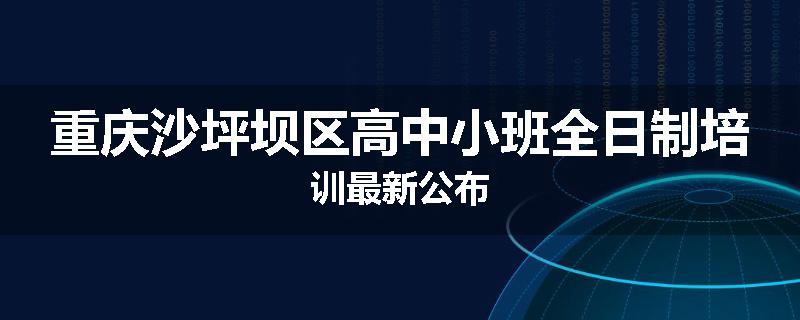 重庆沙坪坝区高中小班全日制培训最新公布