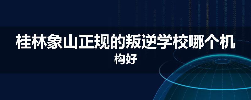 桂林象山正规的叛逆学校哪个机构好