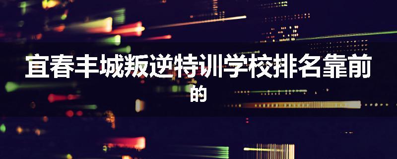 宜春丰城叛逆特训学校排名靠前的