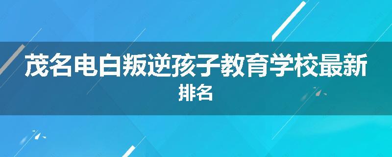 茂名电白叛逆孩子教育学校最新排名