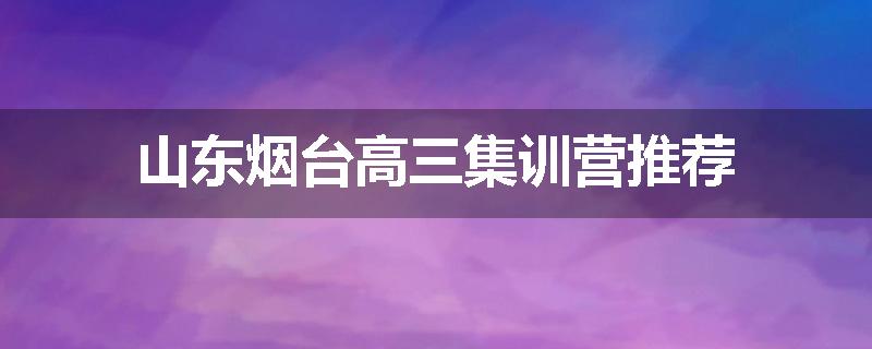 山东烟台高三集训营推荐
